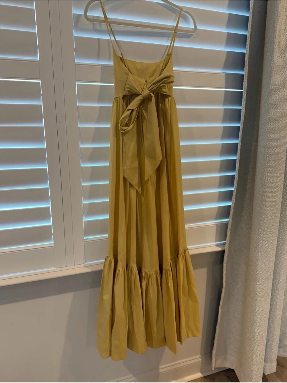 Abercrombie & Fitch Sunlit Yellow Maxi Dress with Spaghetti Straps